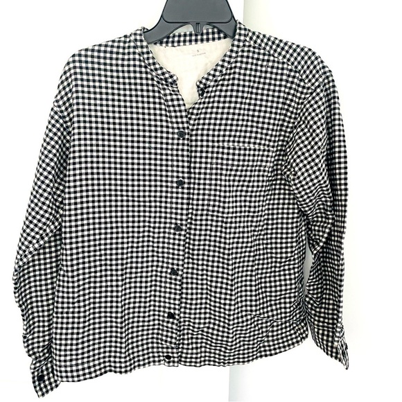 Unbranded Black White Gingham Button Down Cotton Shacket - Picture 2 of 12